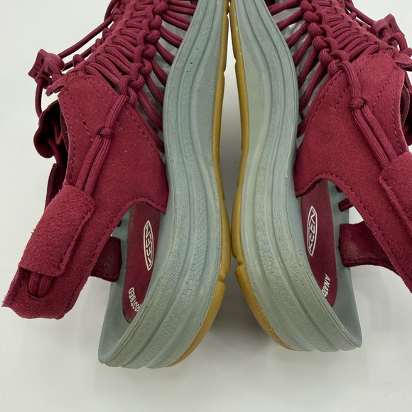 KEEN UNEEK Burgundy Cord Sandals Lightweight Comfort Outdoor Slip-On Shoes SZ 10 - Picture 12 of 16